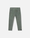 Deux Par Deux Stretch Velour Tregging In Green