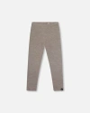 Deux Par Deux Kids'  Super Soft Ribbed Leggings In Brown