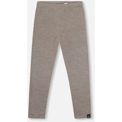 Deux Par Deux Kids'  Super Soft Ribbed Leggings In Gray