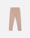 Deux Par Deux Kids'  Super Soft Ribbed Leggings In Nude