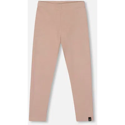 Deux Par Deux Babies'  Super Soft Ribbed Leggings In Pink