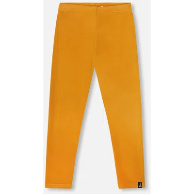 Deux Par Deux Kids'  Super Soft Ribbed Leggings In Yellow