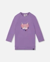 Deux Par Deux Super Softtunic Tee With Graphic In Purple