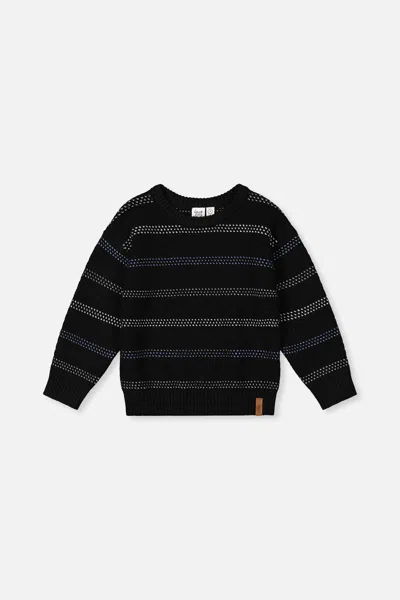 Deux Par Deux Kids' Sweater Black
