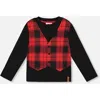 Deux Par Deux T-shirt With Plaid Vest In Black