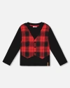 Deux Par Deux T-shirt With Plaid Vest In Black