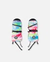 Deux Par Deux Technical Mittens Printed Multicolor Bubbles In Multi