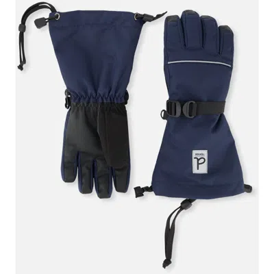 Deux Par Deux Teknik Cordura Reinforced Rubberized Palm Winter Gloves In Blue