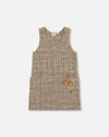 Deux Par Deux Tweed Jumper In Brown