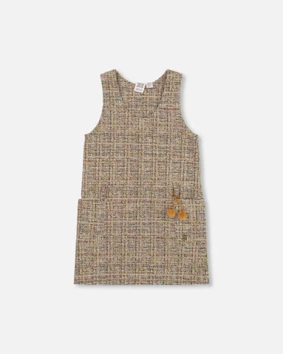 Deux Par Deux Babies'  Tweed Jumper In Brown