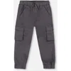 Deux Par Deux Twill Jogger Cargo Pants In Multi