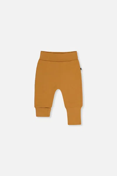 Deux Par Deux Kids' Two Pack Organic Cotton Evolutive Pants Brown Cinnamon In Orange