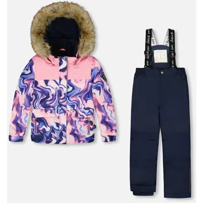Deux Par Deux Kids'  Two-piece Discover Snowsuit With Jacket In Multi