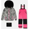 Deux Par Deux Two-piece Play Snowsuit In Black