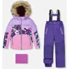 Deux Par Deux Kids'  Two-piece Play Snowsuit In Pink
