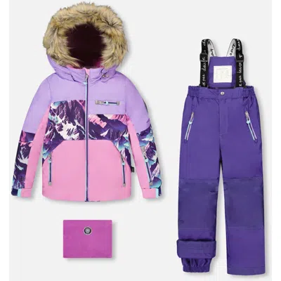 Deux Par Deux Kids'  Two-piece Play Snowsuit In Pink