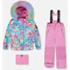 Deux Par Deux Two-piece Play Snowsuit In Pink