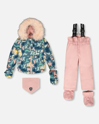 Deux Par Deux Babies'  Two-piece Play Snowsuit In Pink