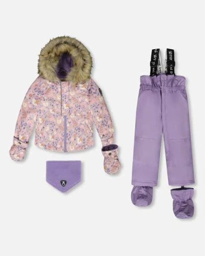 Deux Par Deux Babies'  Two-piece Play Snowsuit In Purple