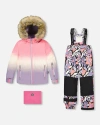 Deux Par Deux Two-piece Play Snowsuit Retro Flower In Multi