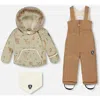 Deux Par Deux Two-piece Snug Snowsuit In Brown