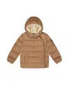 Deux Par Deux Unisex Compressible Winter Puffy Coat Designed For Car Seat - Little Kid In Brown