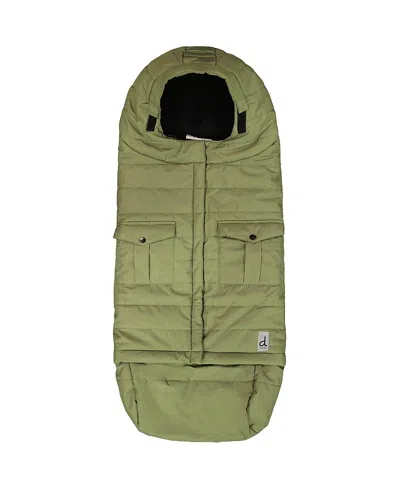 Deux Par Deux Unisex Evolutive Adjustable Hood Footmuff For Car Seats And Strollers - Baby In Green