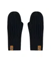 Deux Par Deux Kids Unisex Knit Mittens Black In Black