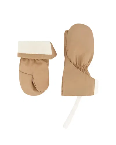 Deux Par Deux Unisex Lined Mittens - Baby In Brown
