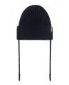 Deux Par Deux Unisex Mid-season Knit Hat With Strings - Baby In Anthracite