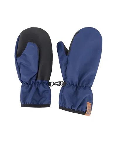 Deux Par Deux Unisex Mid-season Mittens - Little Kid In Blue
