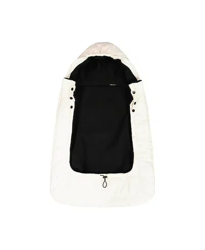 Deux Par Deux Unisex Multi-function Plush Lined Carrier For Car Seats And Strollers - Baby In White