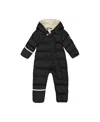 Deux Par Deux Unisex One-piece Cloud Compressible Snowsuit Designed For Car Seat - Baby In Black