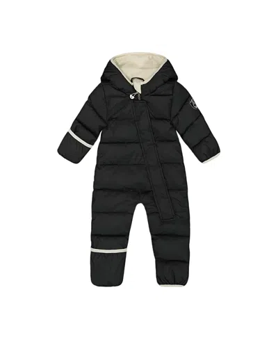 Deux Par Deux Unisex One-piece Cloud Compressible Snowsuit Designed For Car Seat - Baby In Black