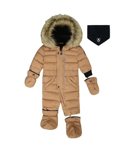 Deux Par Deux Unisex One-piece Original Puffy Snowsuit - Baby In Neutral