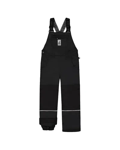 Deux Par Deux Unisex Play Adjustable Suspenders & Reinforced Knees Overall Snow Bib - Little Kid, Bi In Black