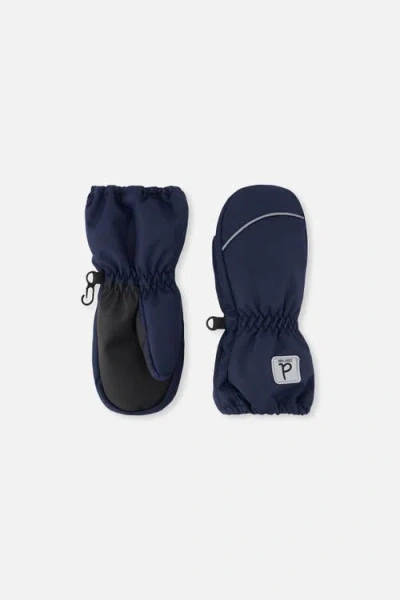 Deux Par Deux Kids'  Unisex Play Waterproof Rubberized Palm Winter Mittens In Blue