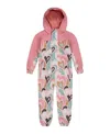Deux Par Deux Kids Unisex Printed Mid-season One-piece Outerwear Light Pink With Hearts