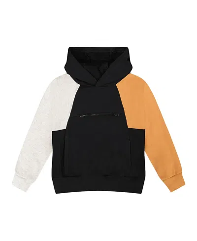 DEUX PAR DEUX DEUX PAR DEUX UNISEX PULLOVER HOODED FLEECE SWEATSHIRT WITH ZIP POCKET