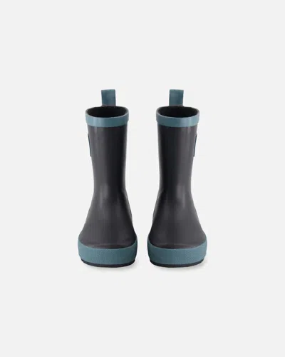 Deux Par Deux Kids' Unisex Rain Boots Black