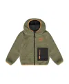 Deux Par Deux Kids Gender Inclusive Reversible Mid-season Jacket In Brown
