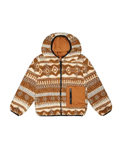 DEUX PAR DEUX DEUX PAR DEUX UNISEX REVERSIBLE MID-SEASON SHERPA JACKET - LITTLE KID