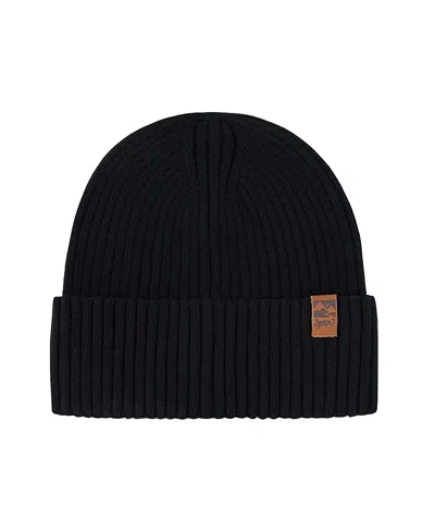 Deux Par Deux Unisex Rib Knit Beanie Hat - Little Kid, Big Kid In Black