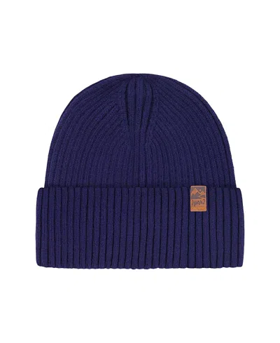 Deux Par Deux Unisex Rib Knit Beanie Hat - Little Kid, Big Kid In Blue