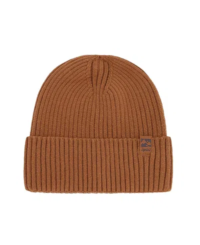 Deux Par Deux Unisex Rib Knit Beanie Hat - Little Kid, Big Kid In Brown