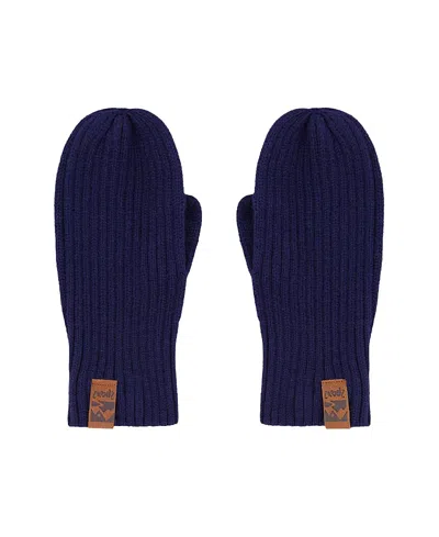 Deux Par Deux Unisex Soft Ribbed Knit Mittens - Little Kid, Big Kid In Black
