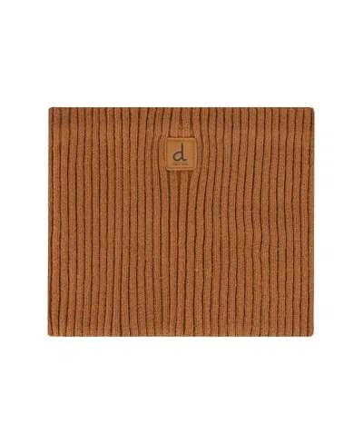 Deux Par Deux Unisex Soft Ribbed Knit Neckwarmer - Baby In Brown