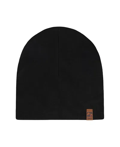 Deux Par Deux Unisex Stretch Jersey Beanie - Baby In Black