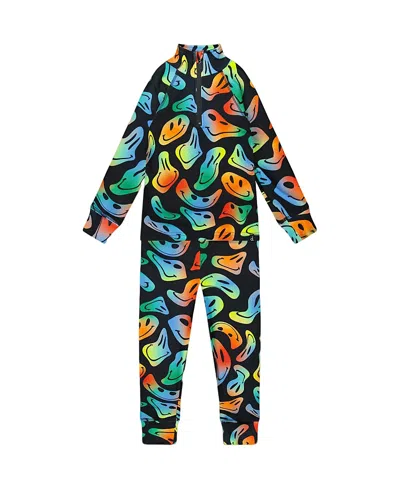 Deux Par Deux Unisex Two-piece Thermal Underwear Set - Little Kid In Multi