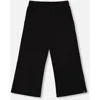 Deux Par Deux Ribbed Leggings Bootleg With Slit In Black